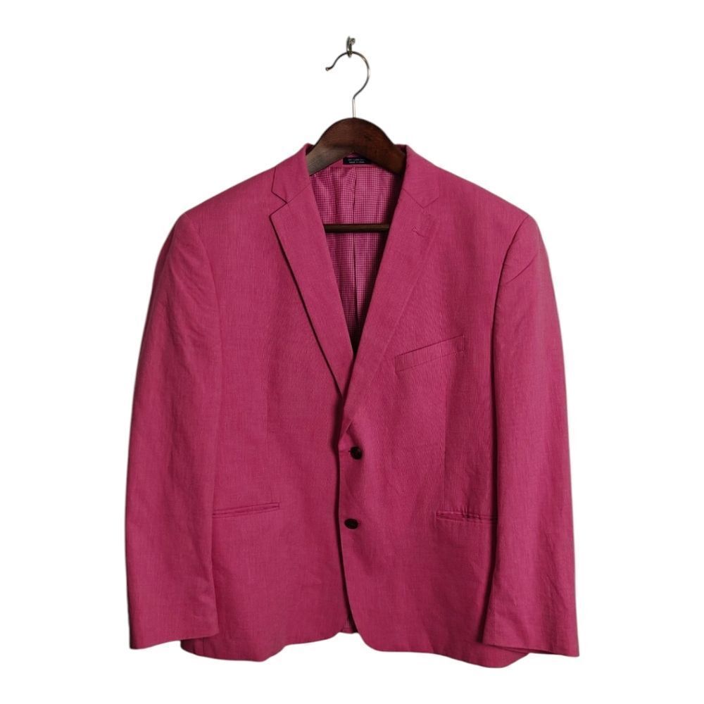 Saddlebred Vibrant Pink Sport Coat Blazer Suit Jacket 46S - Picture 4 of 10